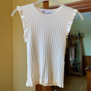zara ribbed sleeveless shirt